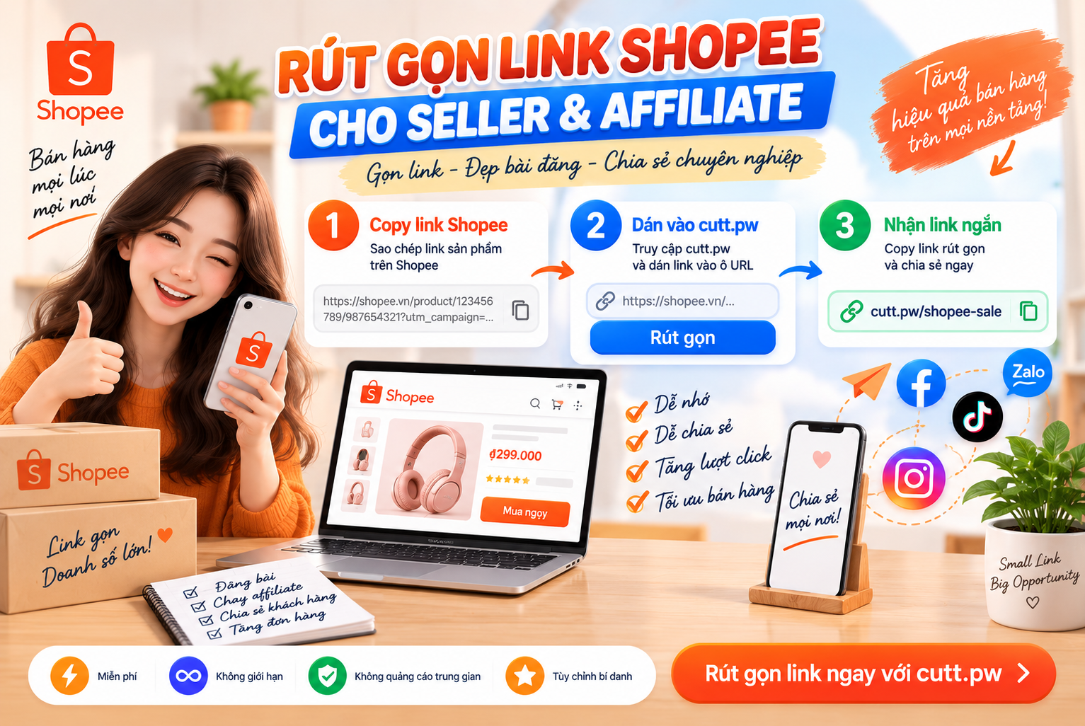 Cách Rút Gọn Link Shopee, Tạo Link Shopee Ngắn