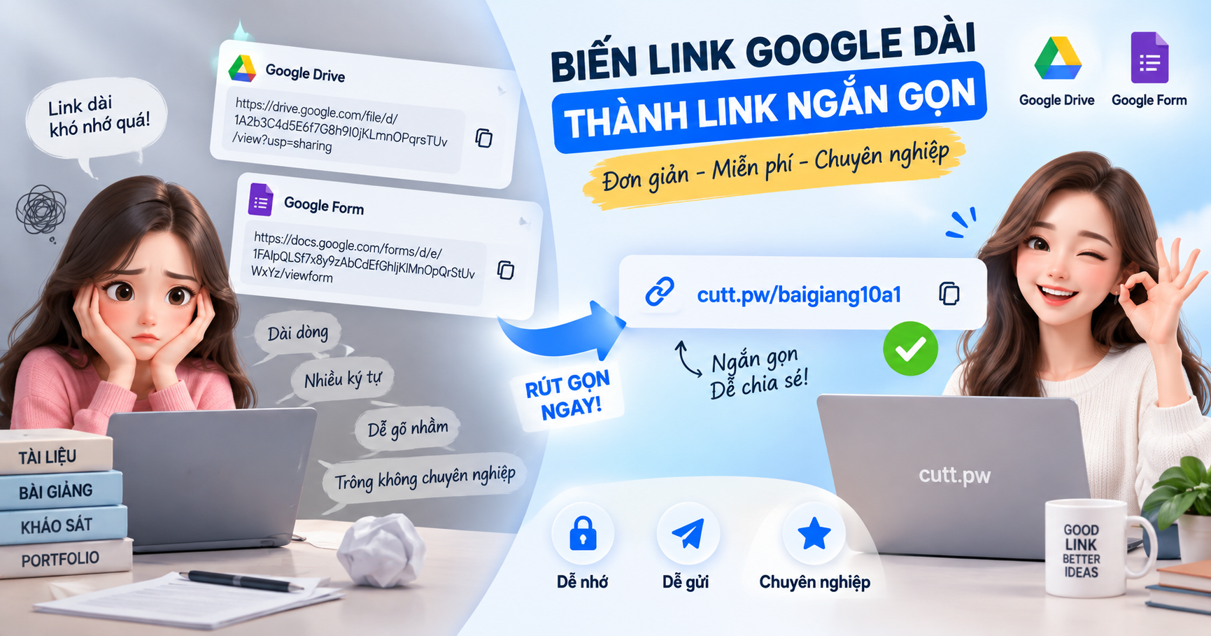 Cách Rút Gọn Link Google Drive, Google Form Đơn Giản, Miễn Phí