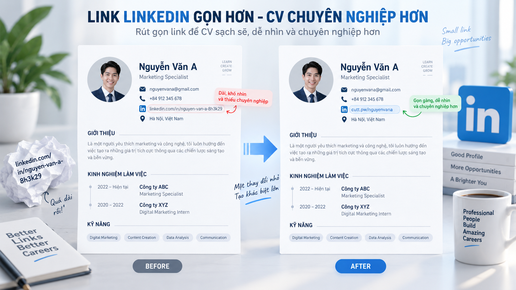 Cách Rút Gọn Link LinkedIn Nhanh Chóng